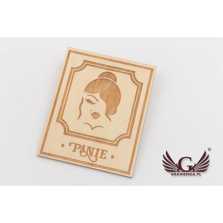 Holzschilder für Toiletten im Retro-Stil - TT039 - Größe 123x100mm