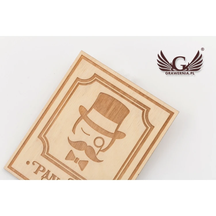Holzschilder für Toiletten im Retro-Stil - TT039 - Größe 123x100mm