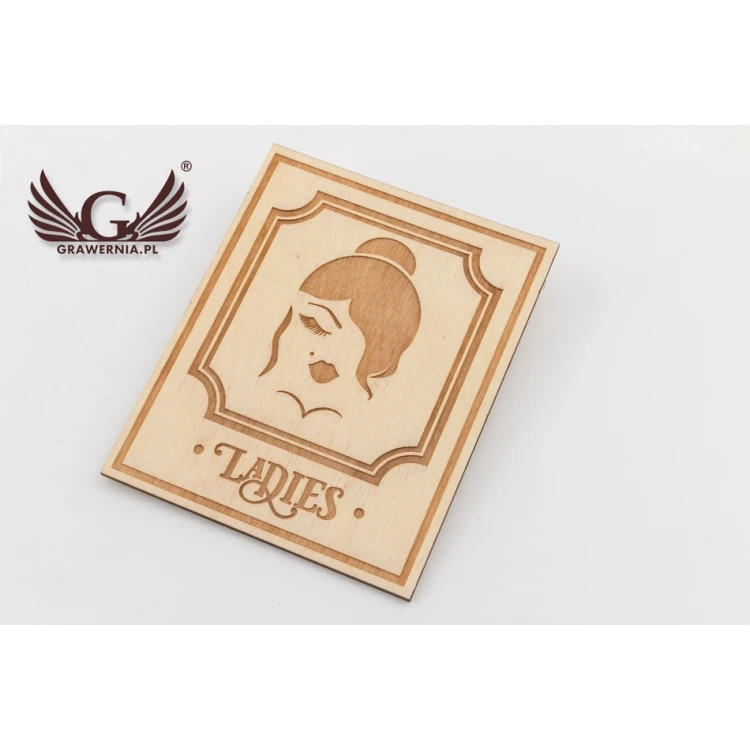 Holzschilder für Toiletten im Retro-Stil - TT008 - Größe 123x100mm