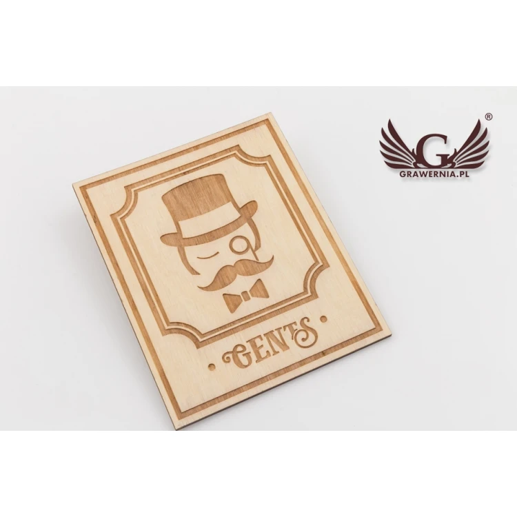Holzschilder für Toiletten im Retro-Stil - TT008 - Größe 123x100mm