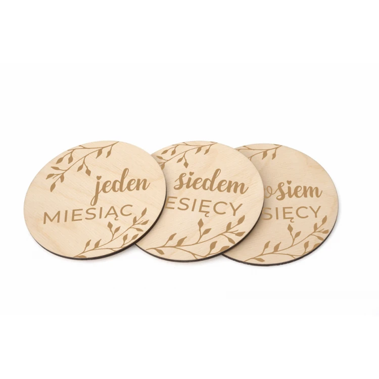 Holzschilder mit Monatsnamen für Fotos - Set von 13 Stück - DT003