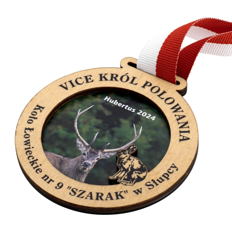 Hochwertige Holzmedaille mit Naturmotiv - ø 80 mm - MGR120