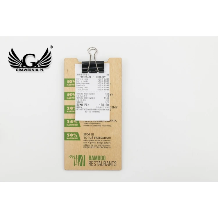 Holz Kellnerbörse - beliebiger UV-Druck - MEN023