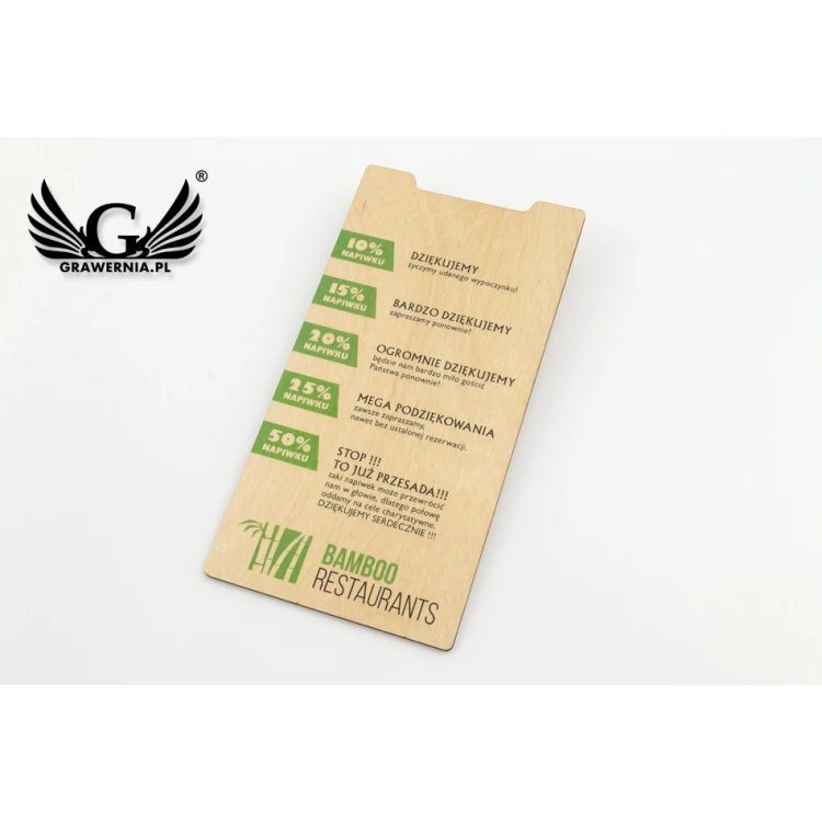 Holz Kellnerbörse - beliebiger UV-Druck - MEN023