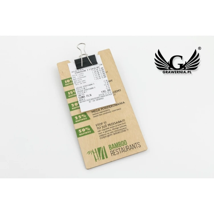 Holz Kellnerbörse - beliebiger UV-Druck - MEN023