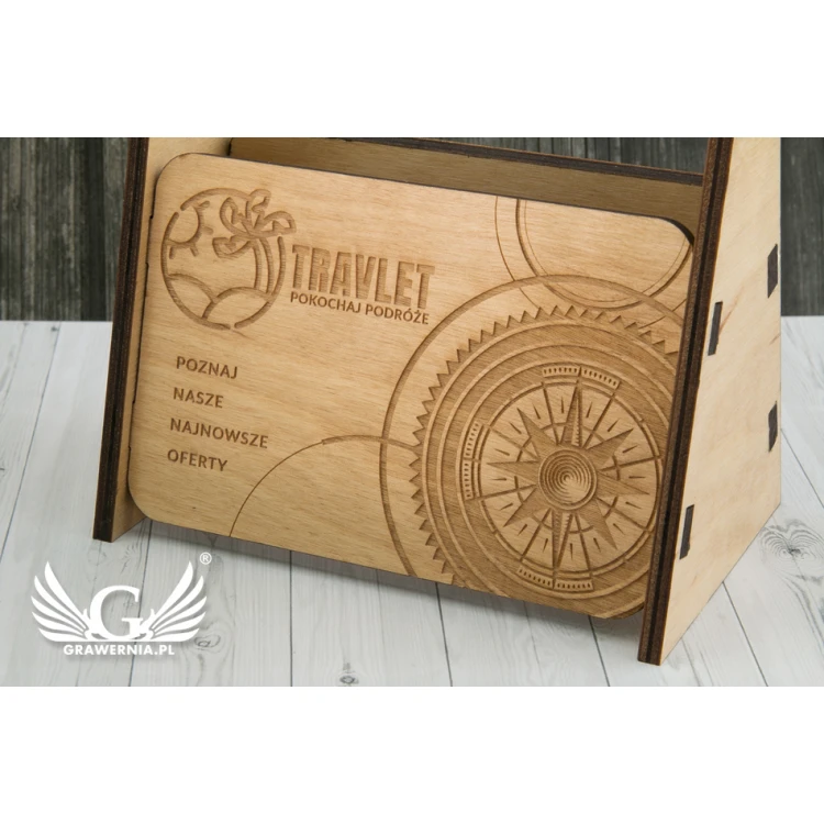 Holzständer für Werbematerial - MEN015