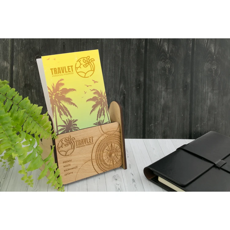 Holzständer für Werbematerial - MEN015
