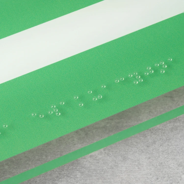 Evakuierungsroute - Plexiglas-Sicherheitsschild mit Braille-Schrift - Größe 350x120mm - TAB522