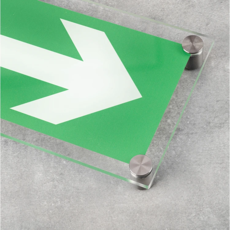 Evakuierungsroute - Plexiglas-Sicherheitsschild mit Braille-Schrift - Größe 350x120mm - TAB522