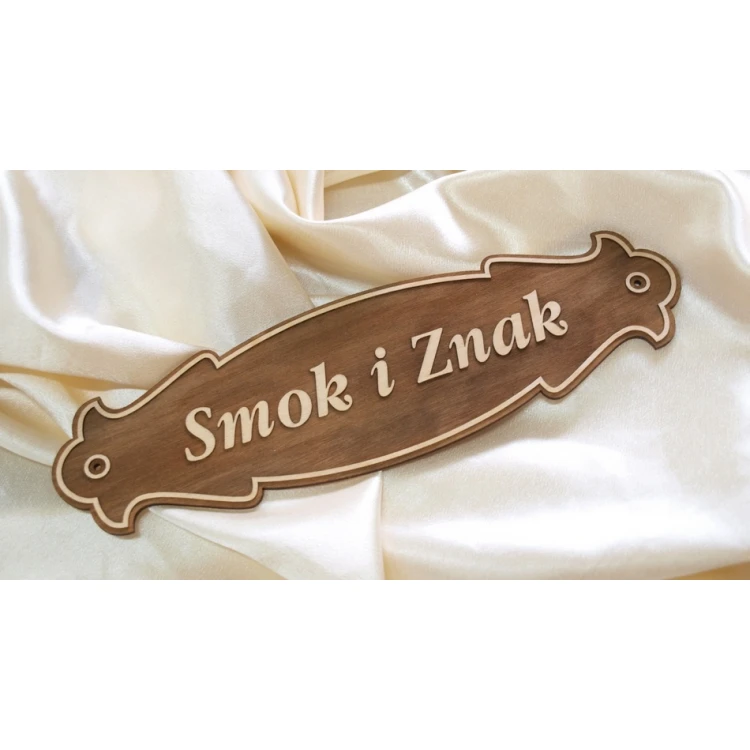 Große Türschild aus Sperrholz - T003BIG-DREW (270x78mm)