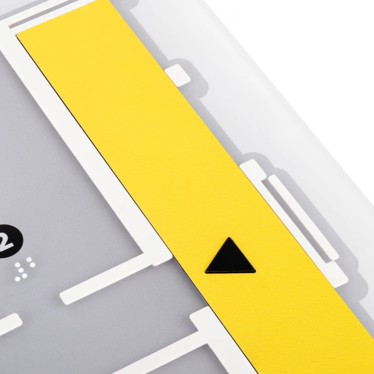 Großer Typhlographie-Plan mit Braille-Schrift - Plexi und ADA - Maße: 560x530mm - TAB535