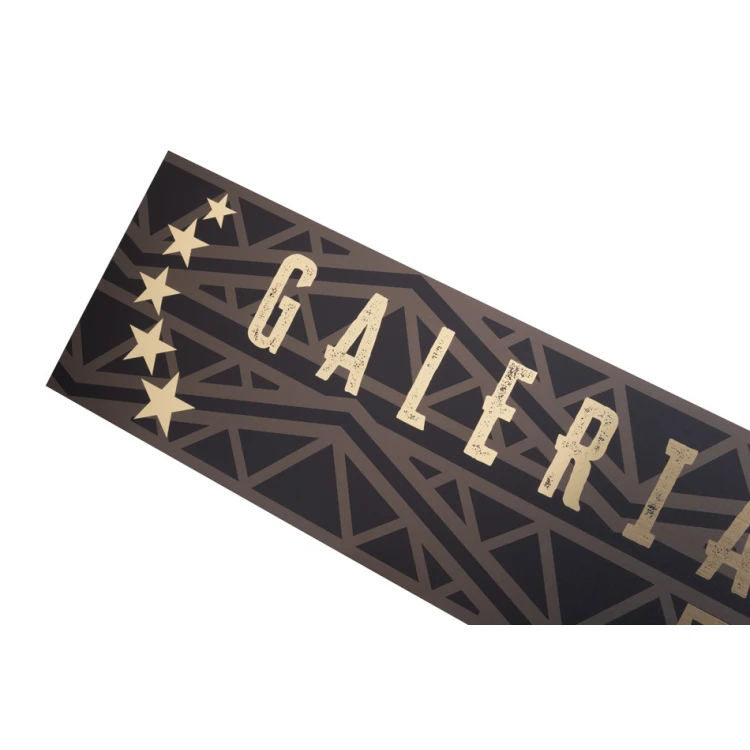 Großes Souvenir-Schild - goldene Gravierlaminat - UV-Druck - Abm. 200x1200mm - SZUV031