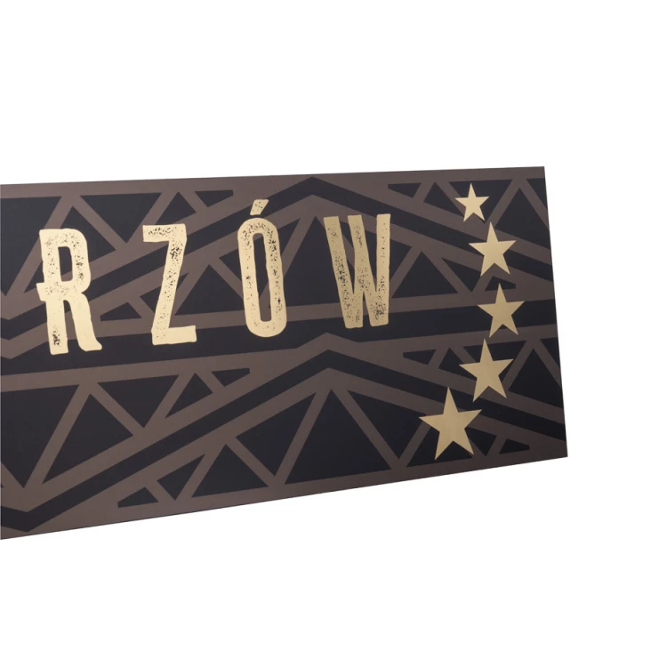 Großes Souvenir-Schild - goldene Gravierlaminat - UV-Druck - Abm. 200x1200mm - SZUV031