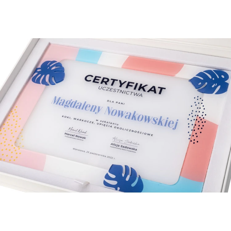 Akryl-Diplom - Teilnahmezertifikat - farbiger UV-Druck - DUV084