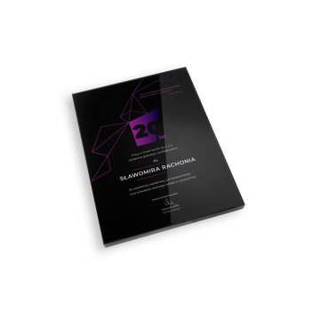 Exklusives Geschäftszertifikat Schwarzes Glas - Abmessungen: 400x300mm - DUV034