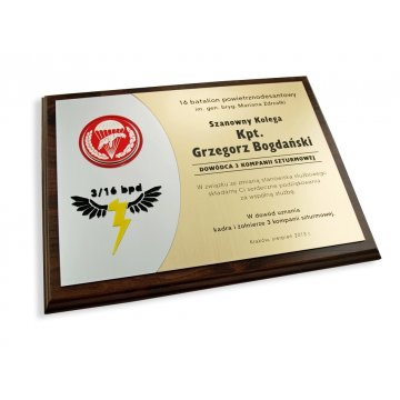 Diplom BPD - Dank für gemeinsamen Dienst - mit zwei erhabenen Logos - SL027