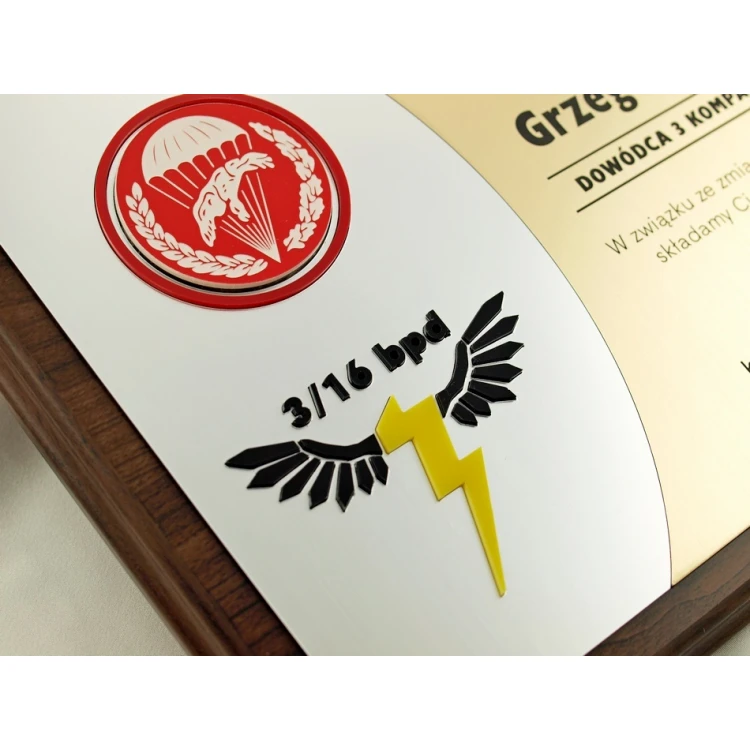 Diplom BPD - Dank für gemeinsamen Dienst - mit zwei erhabenen Logos - SL027