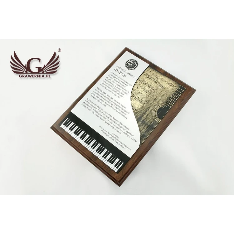 LASERGRAVIERTES DIPLOM FÜR PIANISTEN - vertikal - SL039
