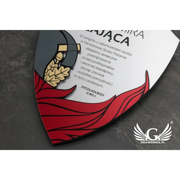 Diplom für Feuerwehrmann 180x225mm - Mini Schild in elegantem Etui - DS027