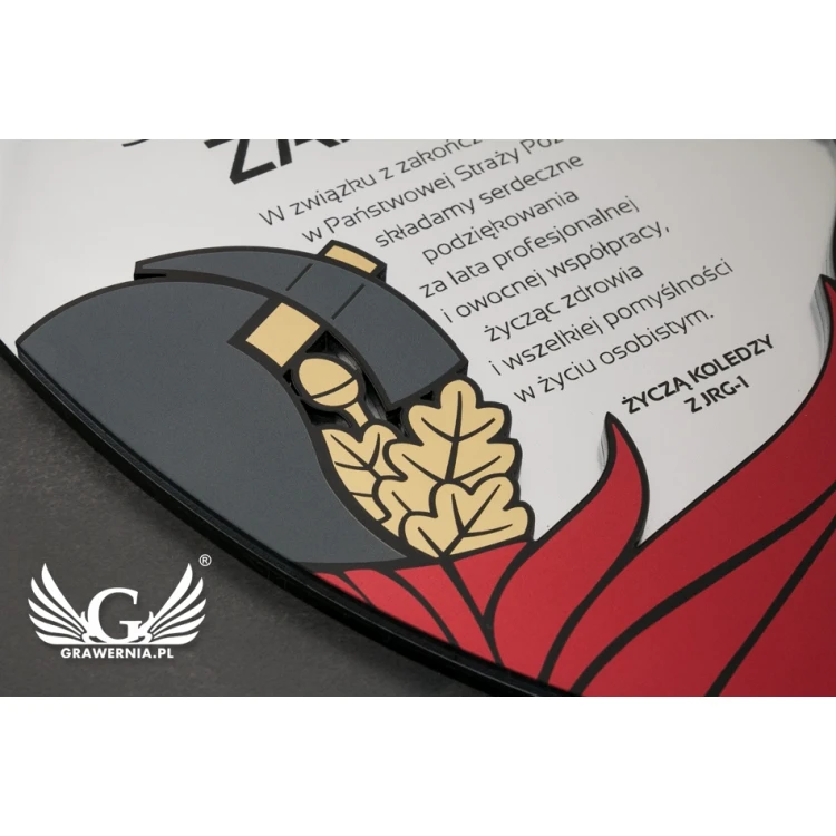 Diplom für Feuerwehrmann 180x225mm - Mini Schild in elegantem Etui - DS027