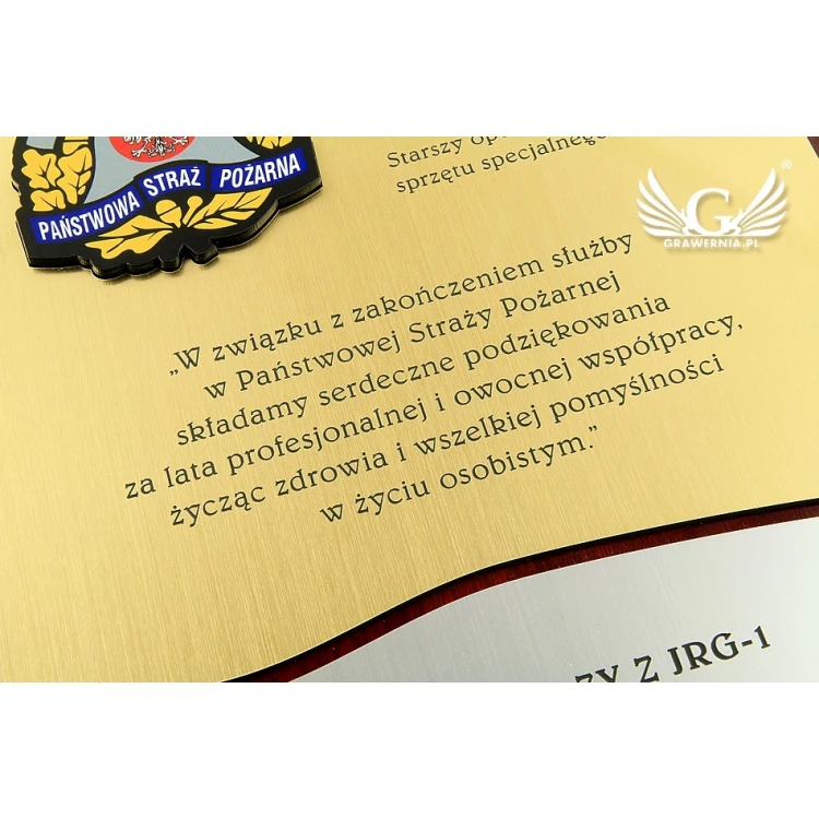 Diplom für Feuerwehrmann - GOLD - DUV006 - Digitaler UV-Druck