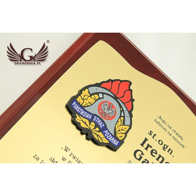 Diplom für Feuerwehrmann - GOLD - DUV006 - Digitaler UV-Druck