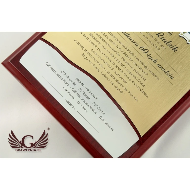 Diplom für Feuerwehrmann - GOLD - DUV006 - Digitaler UV-Druck