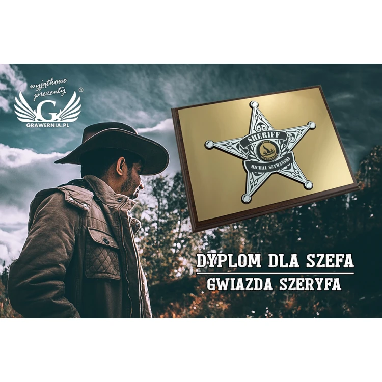 DIPLOM FÜR DEN CHEF - SHERIFFSTERN - SL029