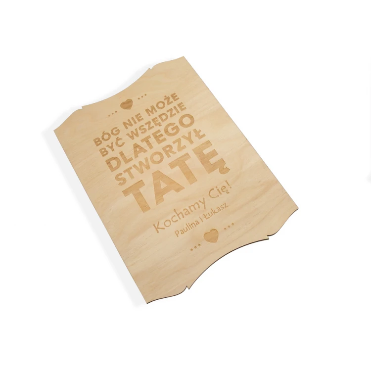 Holzdiplom für Super Papa - Größe 210x297mm (A4) - DRE005