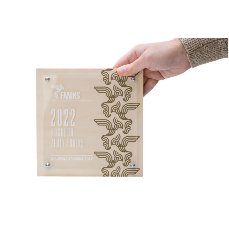 Holzdiplom mit Plexiglasfront und UV-Druck - DUV085