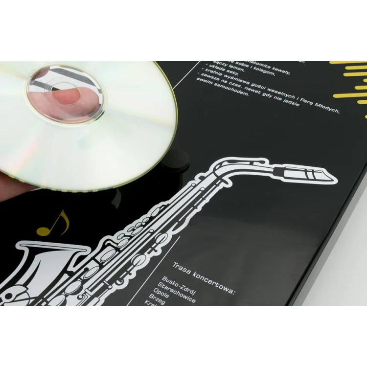 Jubiläumsdiplom für Musiker - exklusives schwarzes Glas - Abmessungen: 400x300mm - DUV059