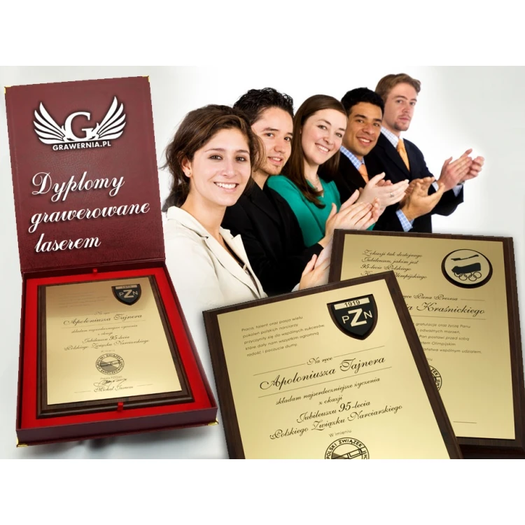 JUBILÄUMS-DIPLOM MIT LASERGRAVUR - vertikal - SL037