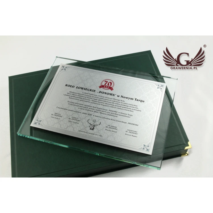 Jubiläumsurkunde - horizontal - UV-Farbdruck - DUV021