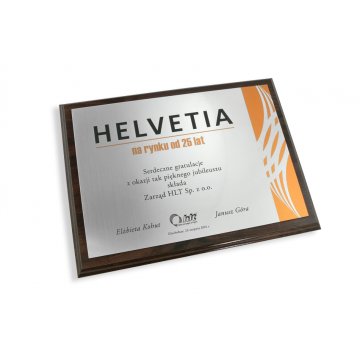Jubiläumsurkunde horizontal - farbiger UV-Druck - DUV011