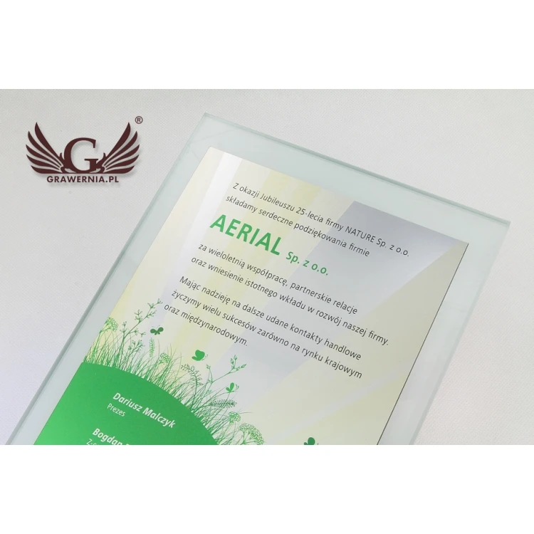 Jubiläumsurkunde - farbiger UV-Druck - DUV001
