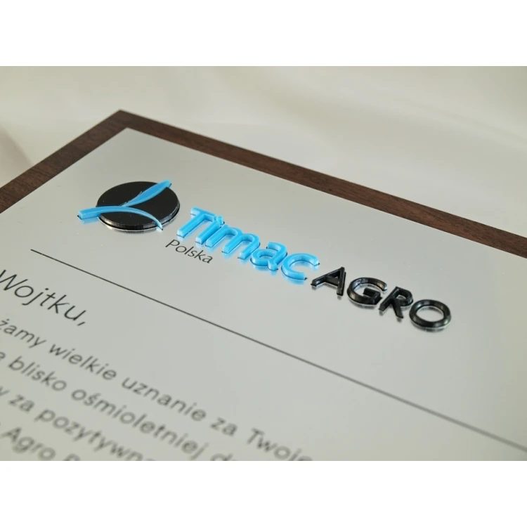 Metallisierter Diplom mit erhabenem Logo - SL034
