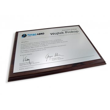 Metallisierter Diplom mit erhabenem Logo - SL034