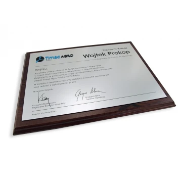Metallisierter Diplom mit erhabenem Logo - SL034