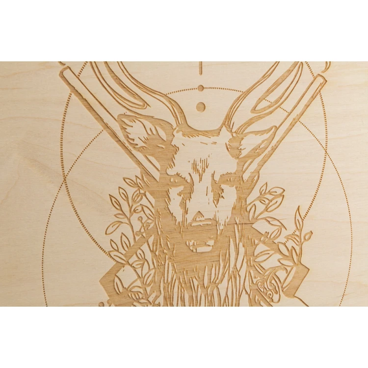 Jagddiplom in Holzrahmen - A3 - Lasergraviert - NAT017