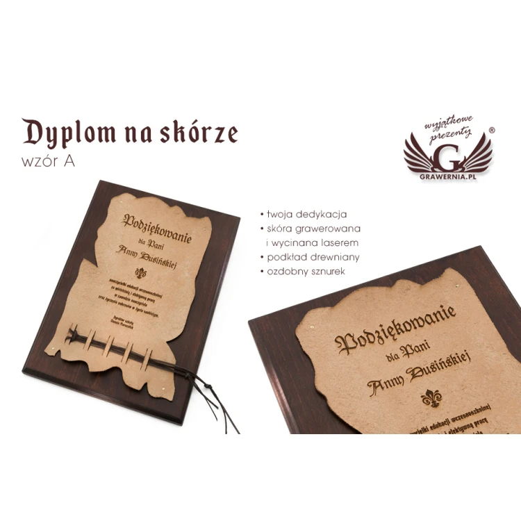 Diplom auf Leder - Muster A - DSK001