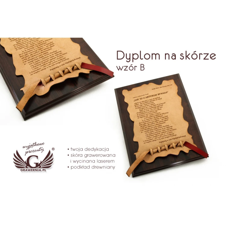 Diplom auf Leder - Muster B - DSK002