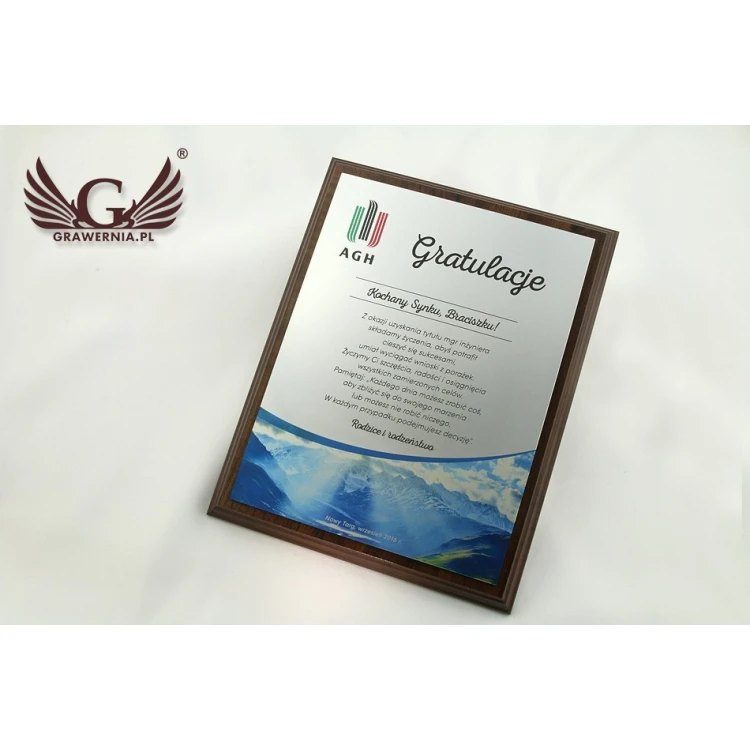 Gelegenheitsurkunde MD154 Größe 25,5x20cm - farbiger UV-Druck - DUV014