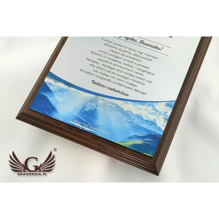 Gelegenheitsurkunde MD154 Größe 25,5x20cm - farbiger UV-Druck - DUV014