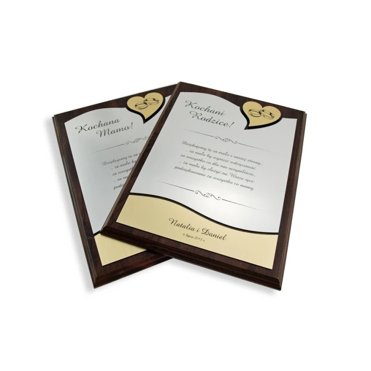 HOCHZEITSURKUNDE in ETUI - DS010 - Dankeschön für die Eltern - Set von 2 Stück.
