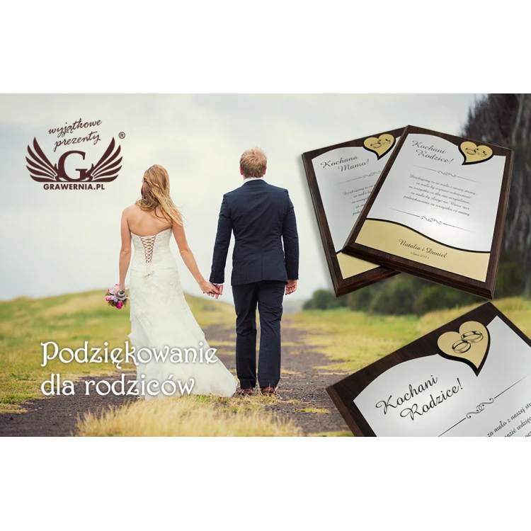 HOCHZEITSURKUNDE in ETUI - DS010 - Dankeschön für die Eltern - Set von 2 Stück.