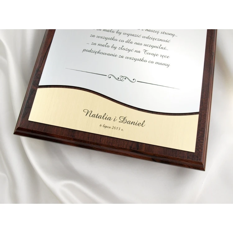 HOCHZEITSURKUNDE in ETUI - DS010 - Dankeschön für die Eltern - Set von 2 Stück.