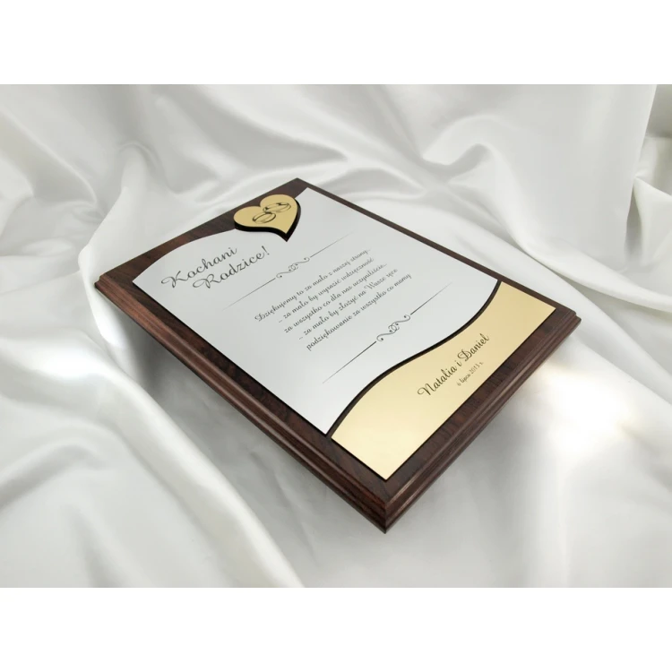 HOCHZEITSURKUNDE in ETUI - DS010 - Dankeschön für die Eltern - Set von 2 Stück.