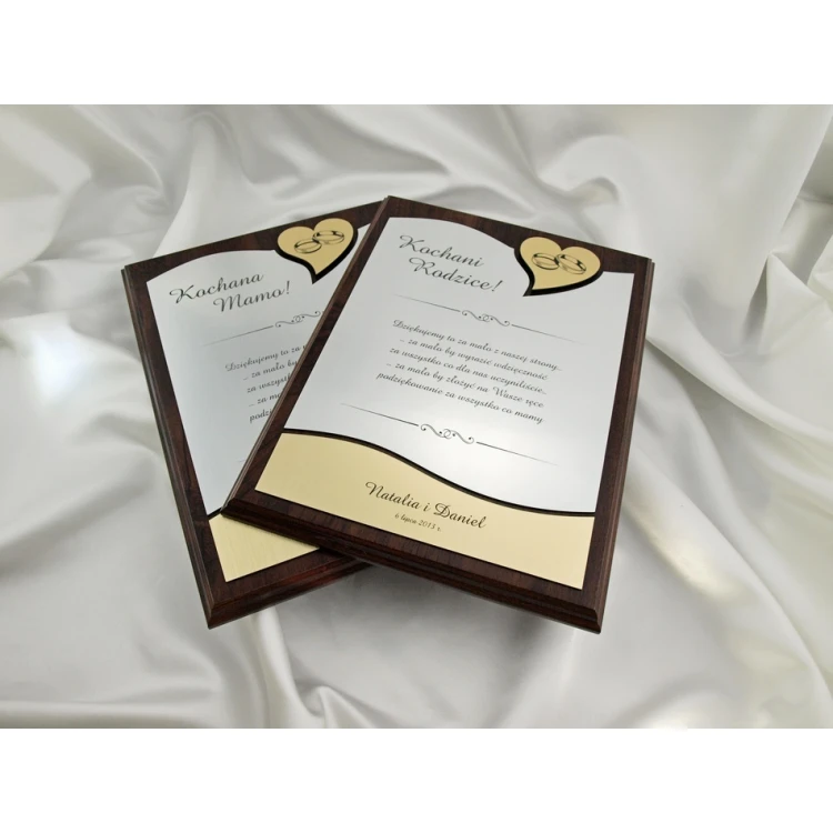 HOCHZEITSURKUNDE in ETUI - DS010 - Dankeschön für die Eltern - Set von 2 Stück.