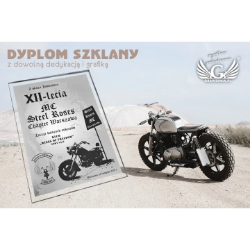 GLASTROPHÄE - für Motorradclub - DSZ018 - vertikal