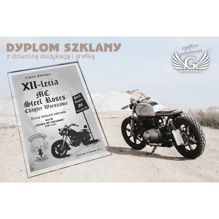 GLASTROPHÄE - für Motorradclub - DSZ018 - vertikal